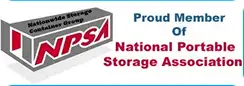The official logo for the National Portable Storage Association (NPSA), signifying Pelican Containers' commitment to high standards and reliable shipping container conditions