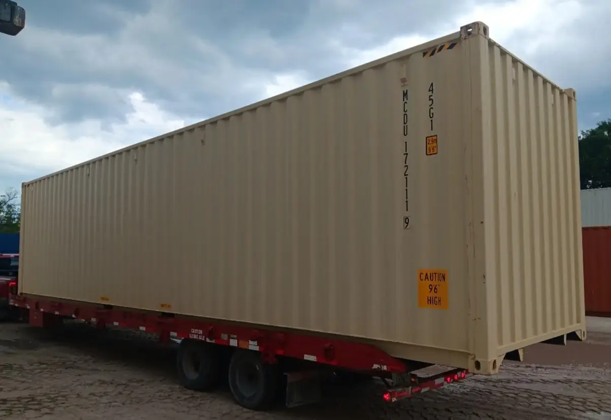 40ft high cube container TiltBed Delivery Jacksonville