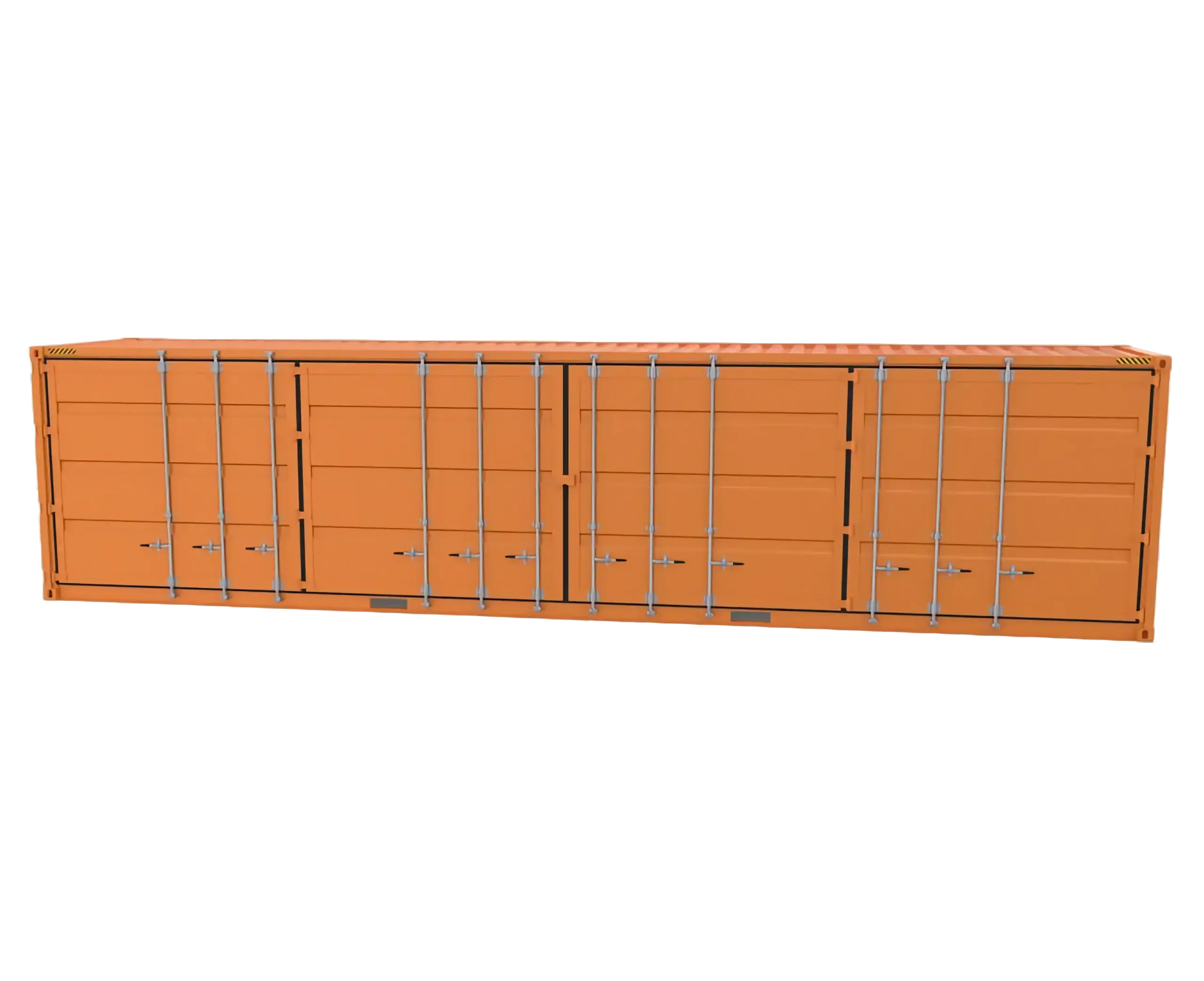 40ft HC open side container side view
