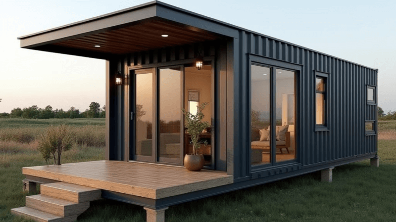 shipping container foundation mobile container home